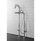 Aqua Vintage CCK8101DX Freestanding Tub Faucet with Supply Line, Stop Valve, Polished Chrome CCK8101DX - alternate 3